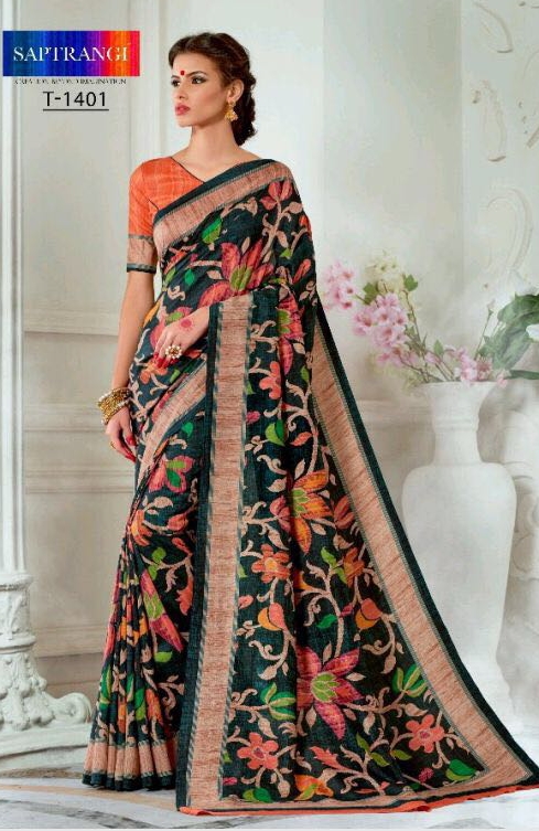 Saptrangi 1401-1414 Exclusive silk saree wholesaler