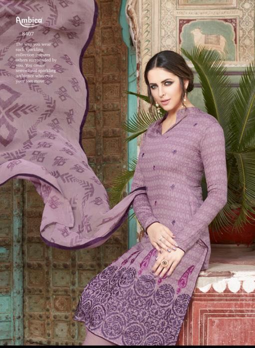 Ambica fashion 8400 series cotton work Suit in wholesale