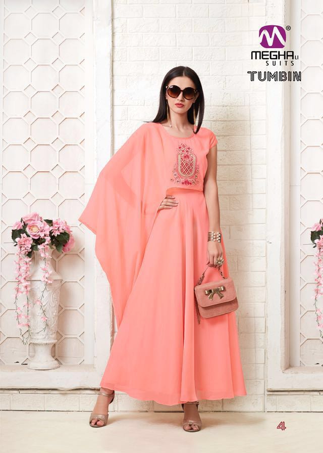 Meghali suits tumbin designer georgette kurtis catalog wholesale