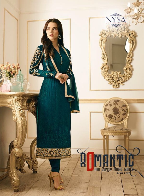 Nysa lifestyle straight inner print Suits Vol 8 Hit list Party wear straight salwar suit