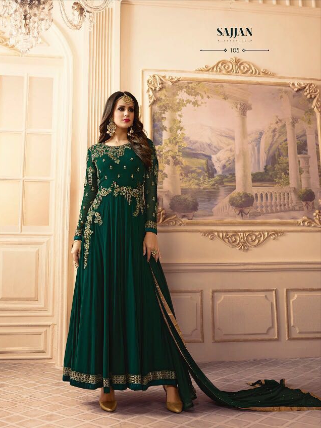 Sajjan textiles alaamin Designer kali style long dress at best rate