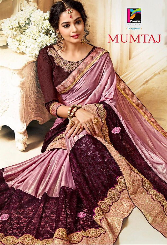 Pikasho fashion mumtaj Fancy deisgner saree collection in wholesale