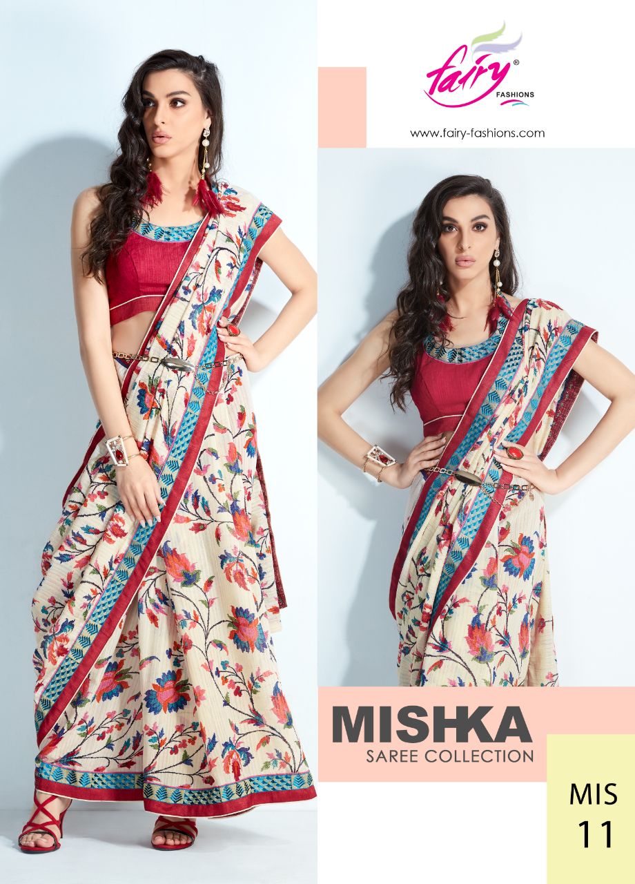 Fairy fashion Mishka fancy saree collection wholesale price