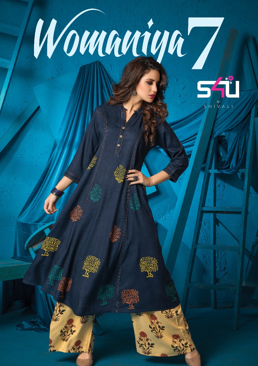 S4U by shivali Womaniya Vol 7 top and Bottom Style Catalog S4U new Catalog in Wholesale