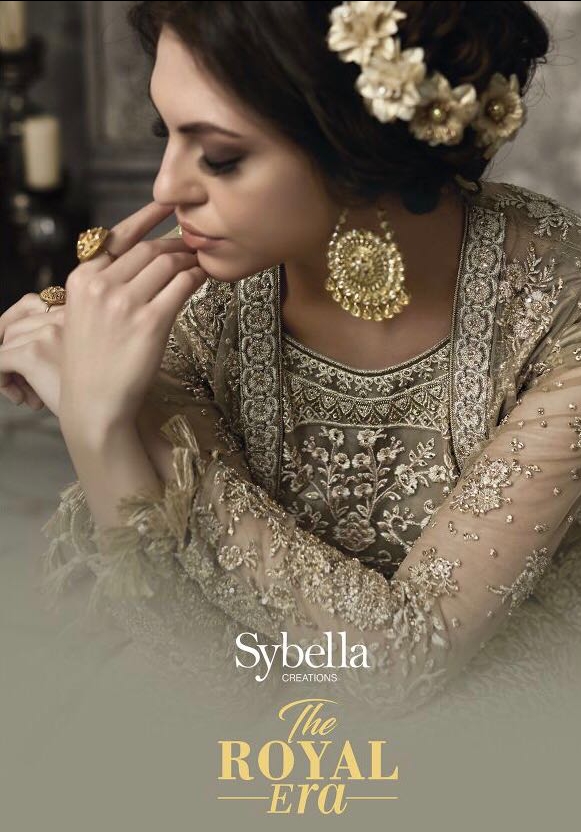 Sybella Crestion the royal era 301-308 Series Designer party wear gown catalog wholesaler