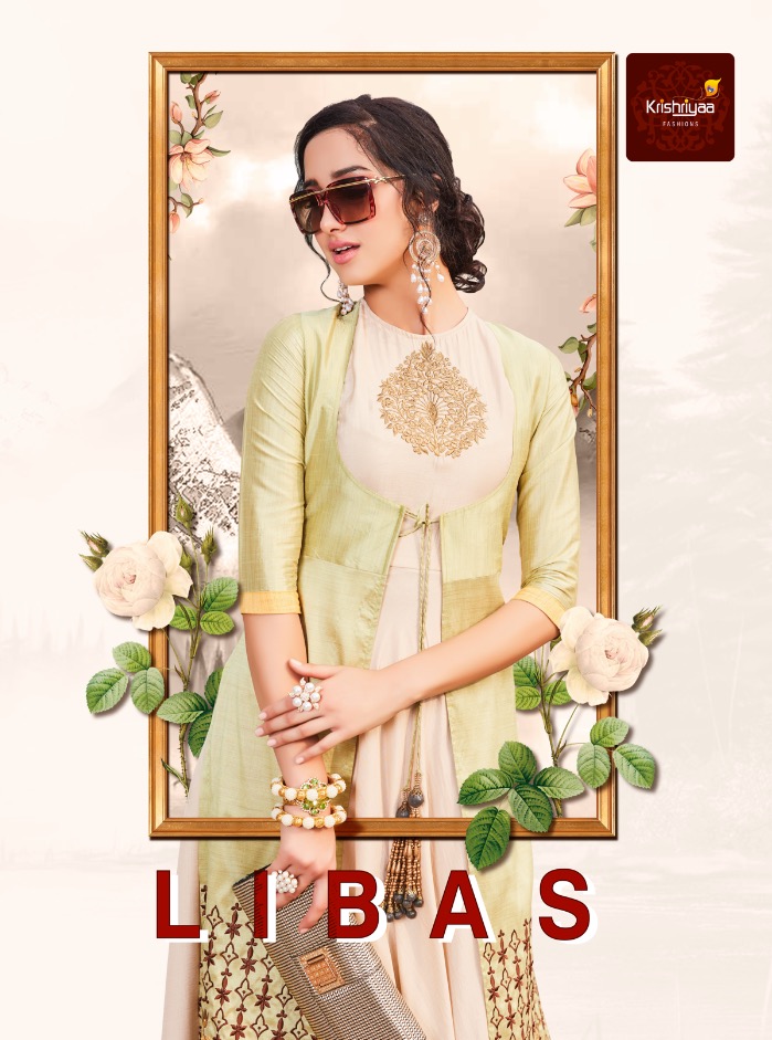 Krishriyaa Libas fancy designer Long Gown Style kurtis Catalog Supplier Best Rate Surat