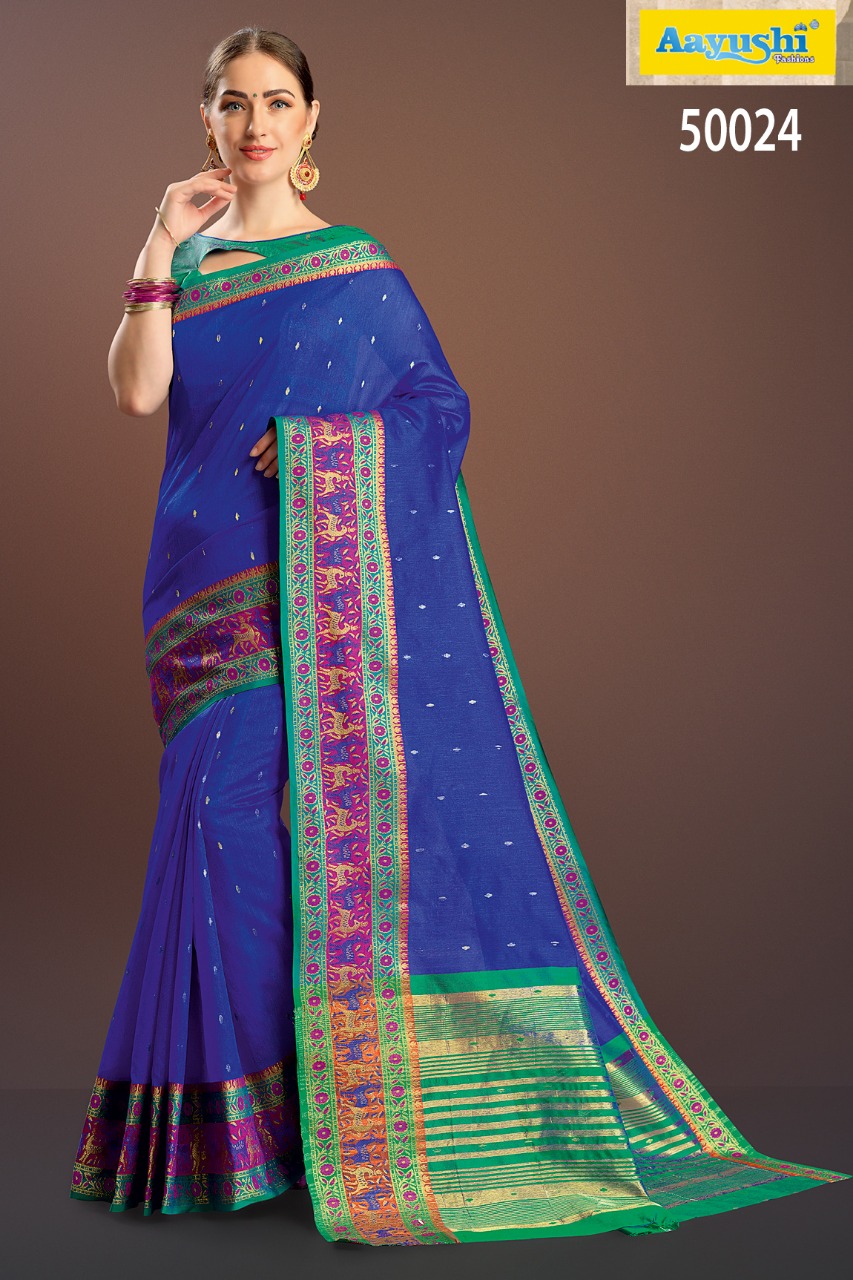 Aayushi fashion silk route vol 2 Silk base weaving saree catalog wholesale