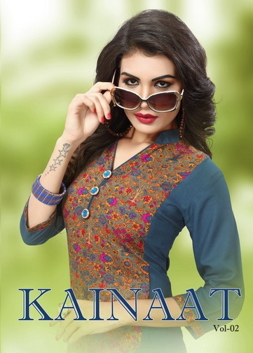 Kainat vol 2 rayon printed straigjt kurtis catalog in wholesale price