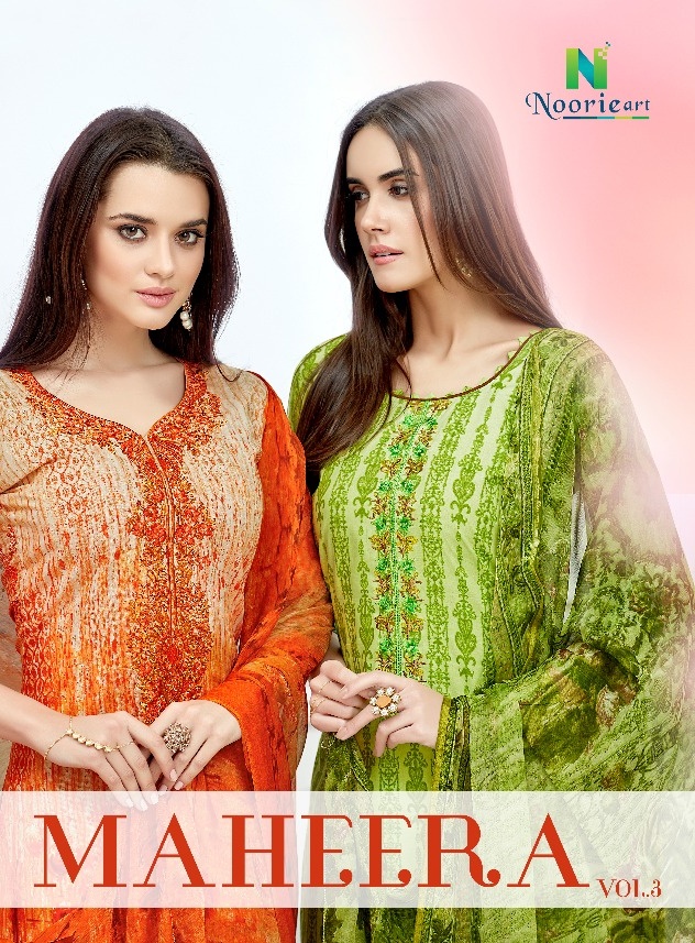 Noorie art maheera vol 3 Pure cotton Salwar kameez catalog wholesale price