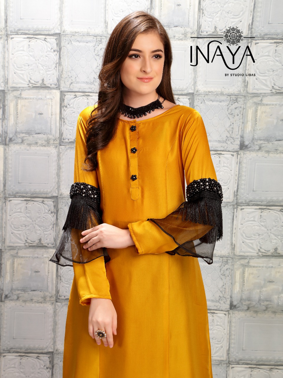 Inaya presents luxury pret collection 2 tunic with cigaretee pants catalog buy from surat wholesaler at best price