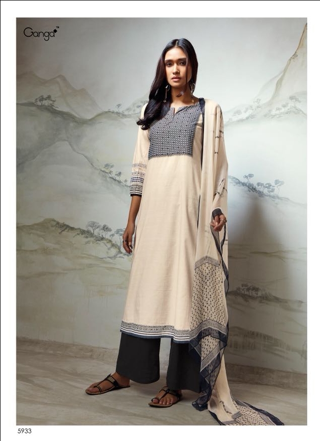 Ganga fashion hermona cotton salwar kameez catalog wholesale supplier