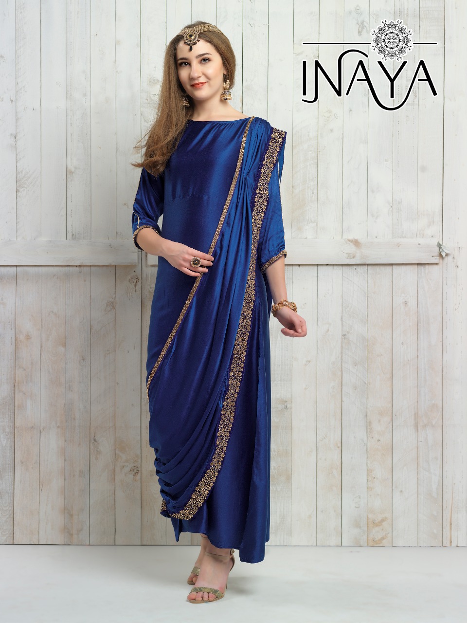 Inaya Saree Pallu Ready to wear pallu style designer Kurtis Catalog wholesale best price