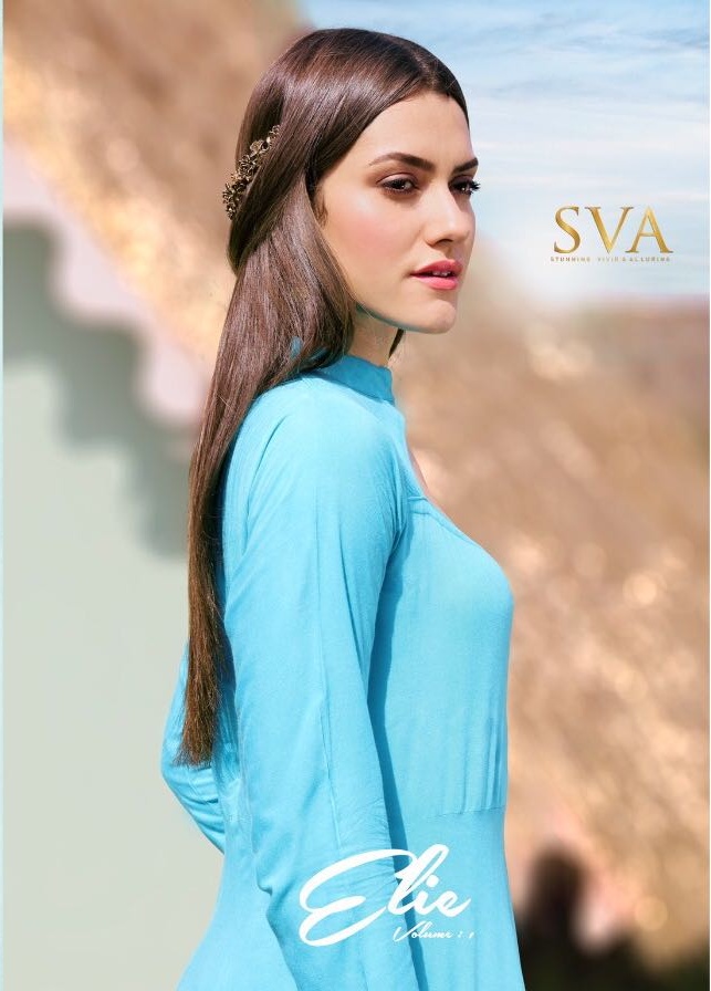 SVA designer presents Elite designer kurti catalog buy at wholesale price from surat