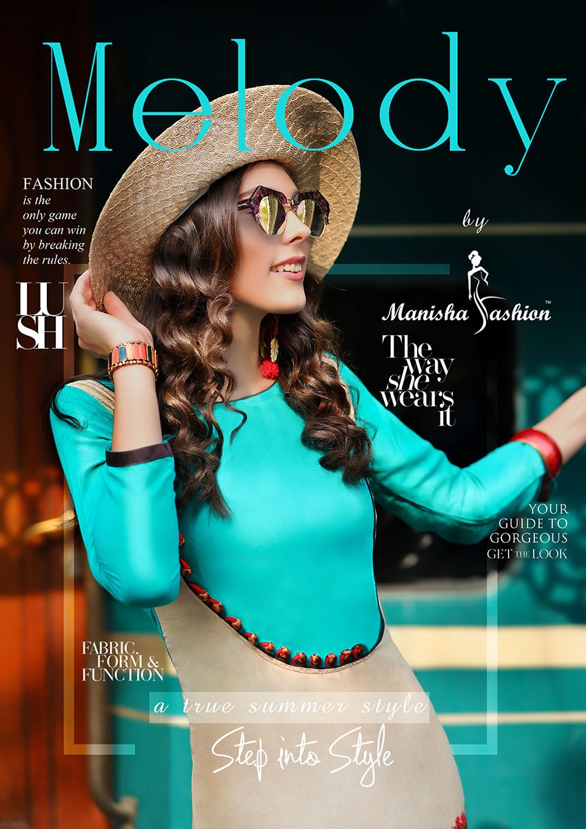 Manisha fashion Melody vol 1 fancy rayon printed kurtis supplier Surat online