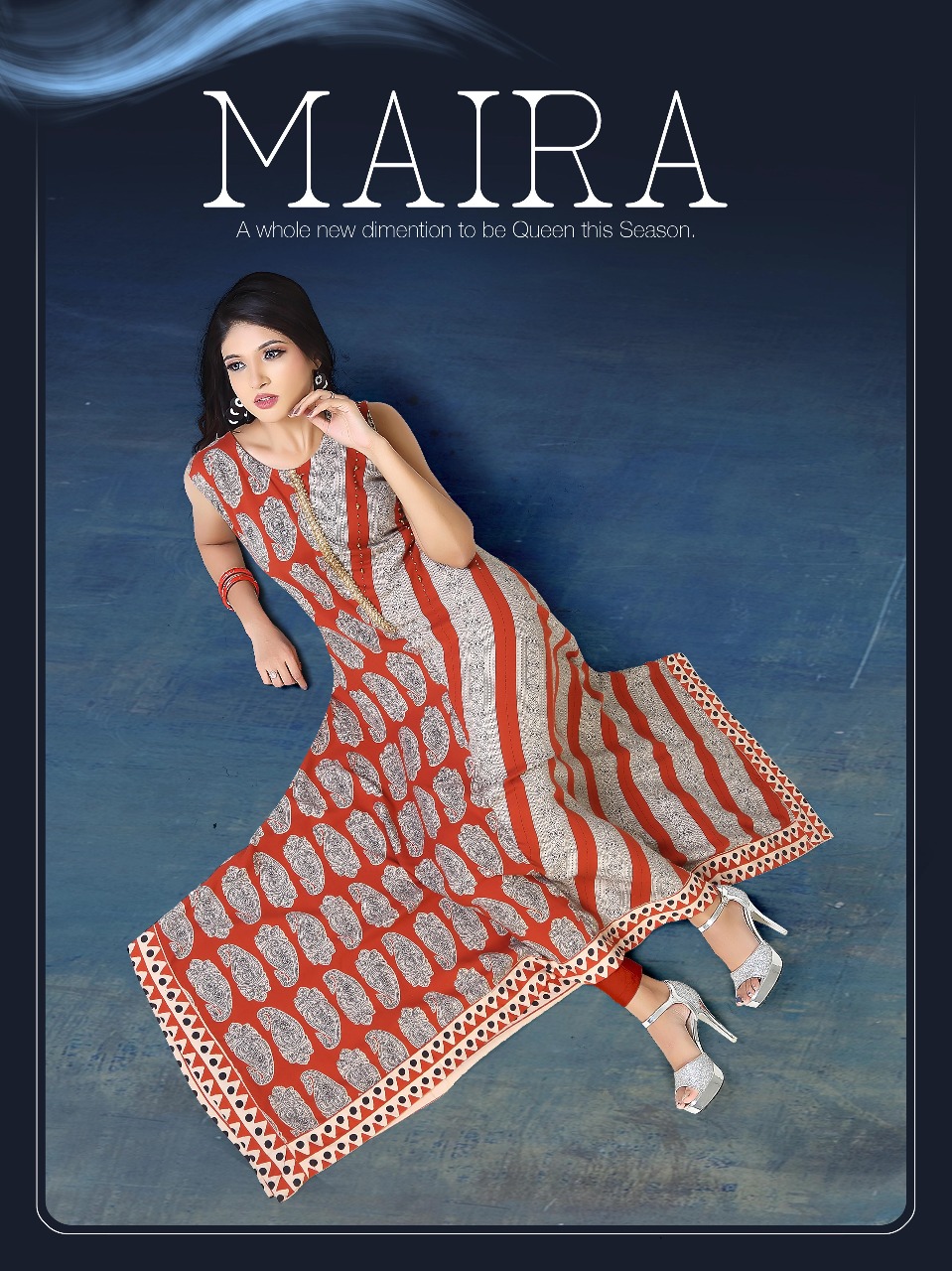 MJ maira gown style kurti catalogue from surat