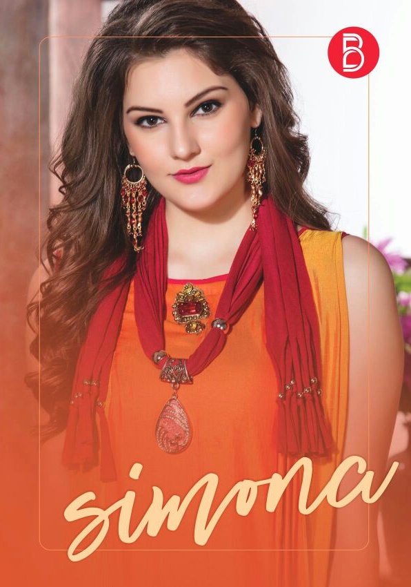 B brand simona rayon kurti catalogue from surat