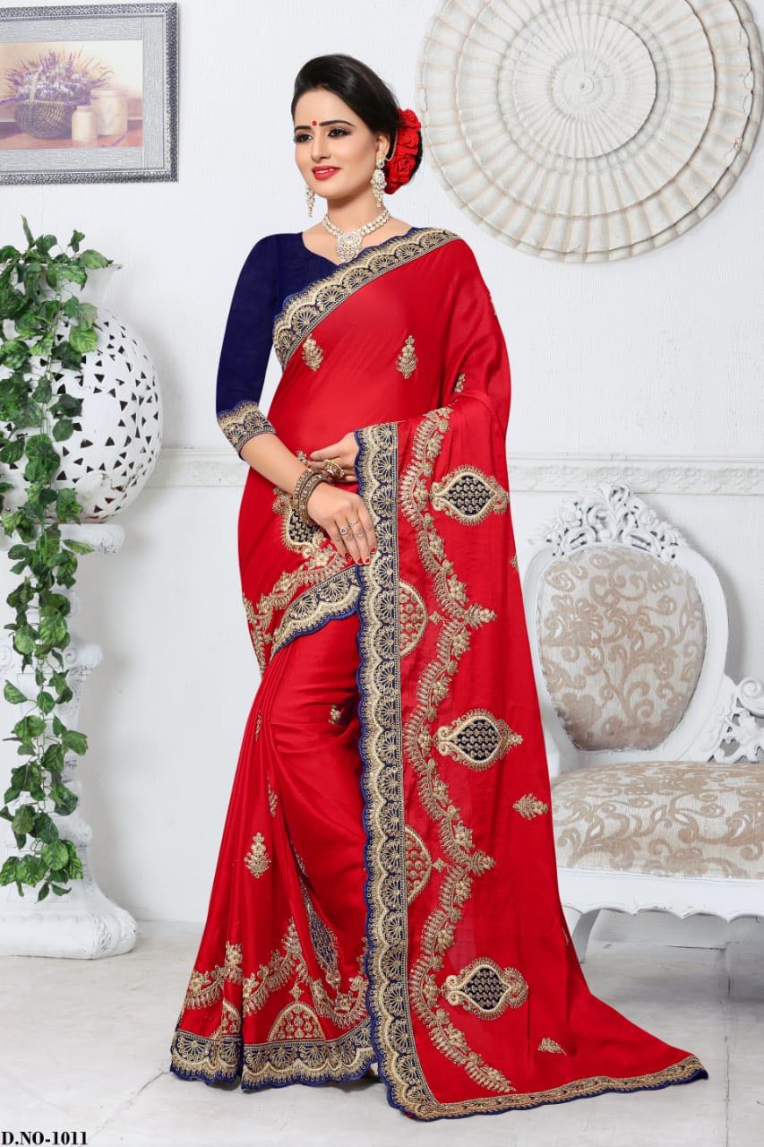 Lady ethnic ridhika banarasi silk saree catalogue buy from surat wholesaler