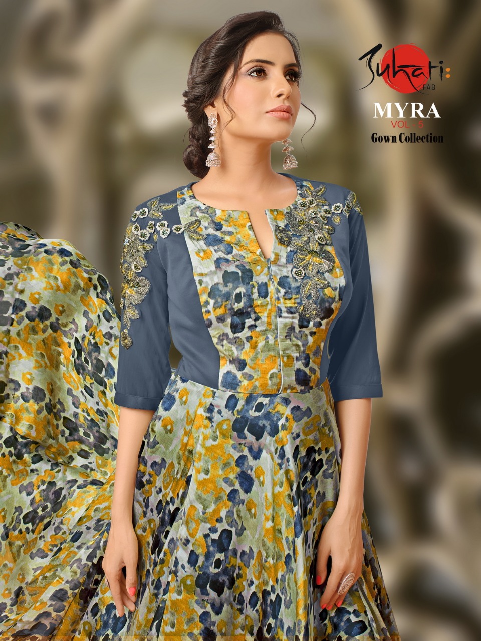 Suhati fab Myra vol 5 readymade gown style kurtis catalogue wholesale surat