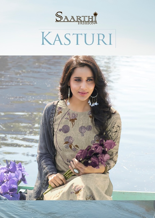 Saarthi fashion kasturi Maslin cotton salwaar suit catalogue from surat wholesaler