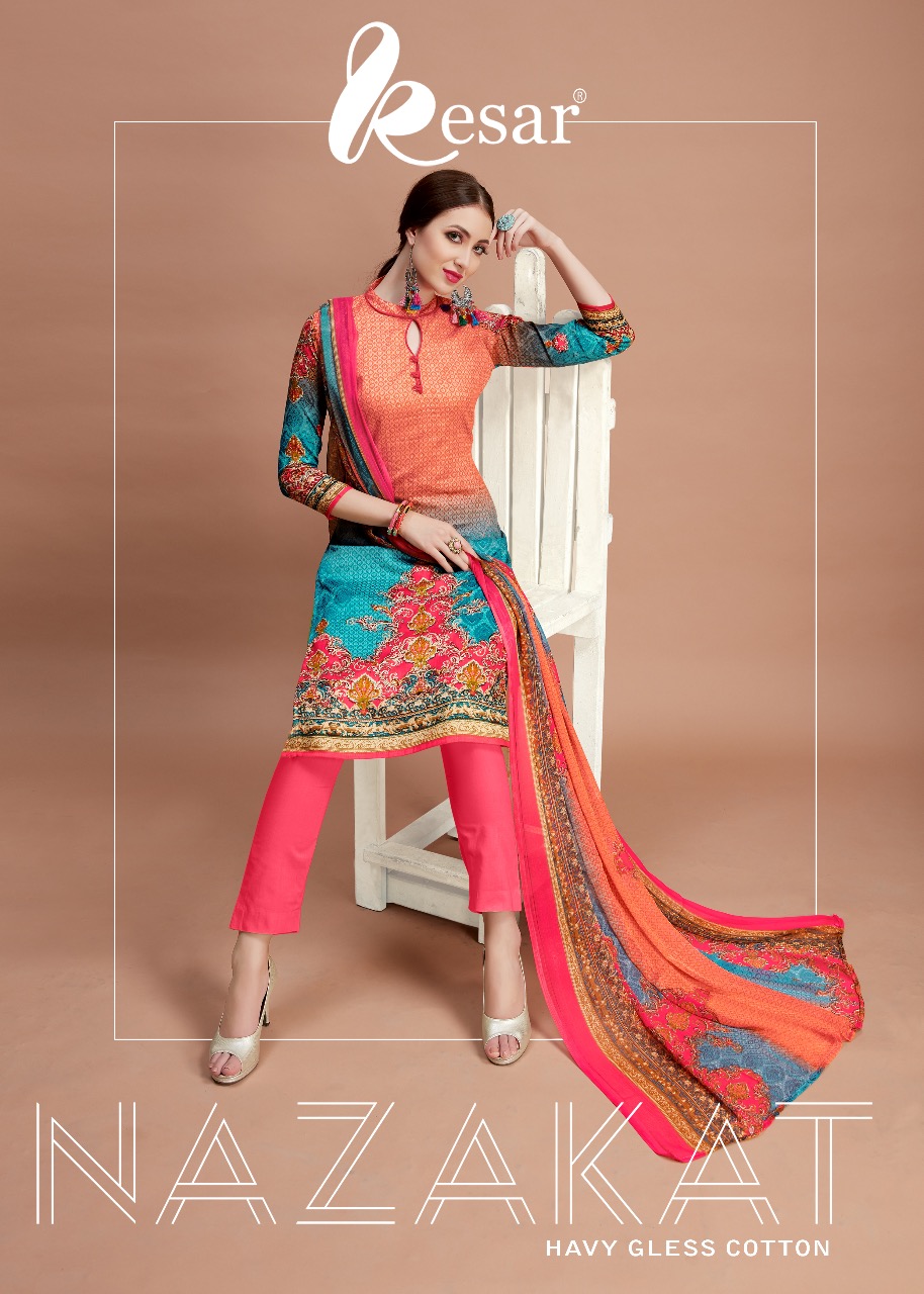 Shree Vijay silk Mills nazakat Cotton printed dress material Catalog in wholesale price