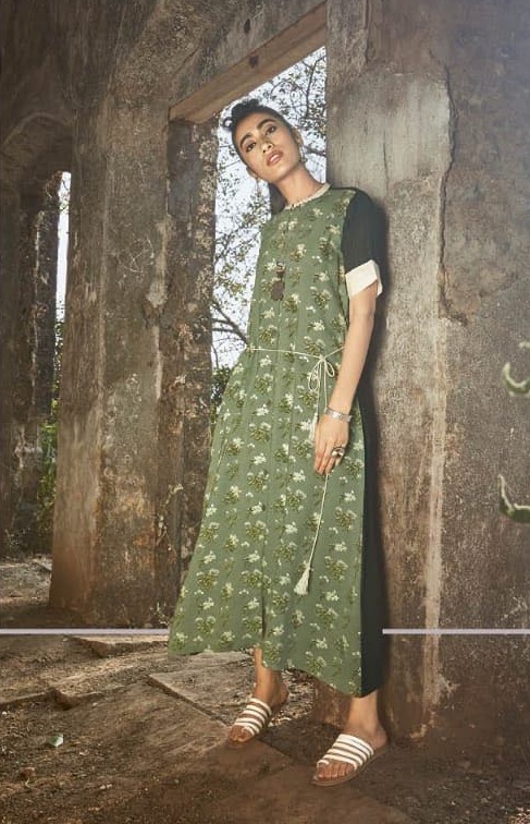 Idar Alekhya rayon gown style Kurti catalogue from surat wholesaler