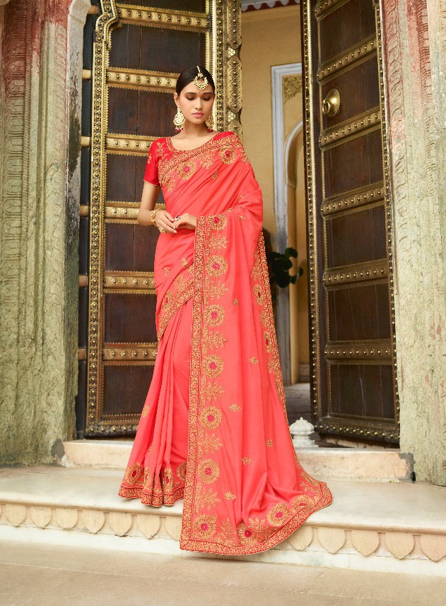 Shilp 201-215 series designer heavy work saree catalogue in wholesale price Surat best rate