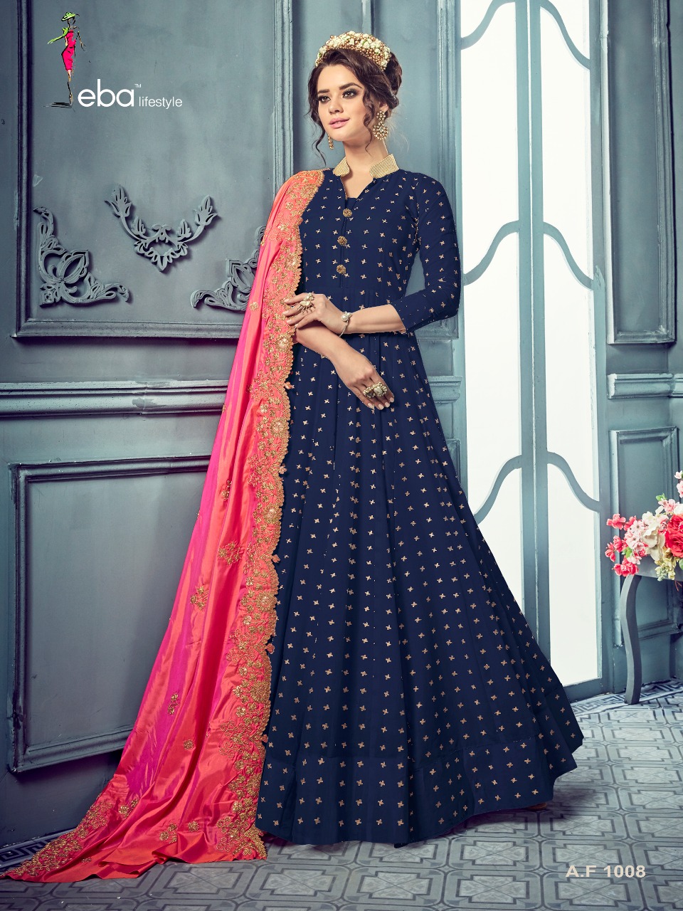 Eba lifestyle AF 1008 readymade Gown Catalogue from surat wholesaler