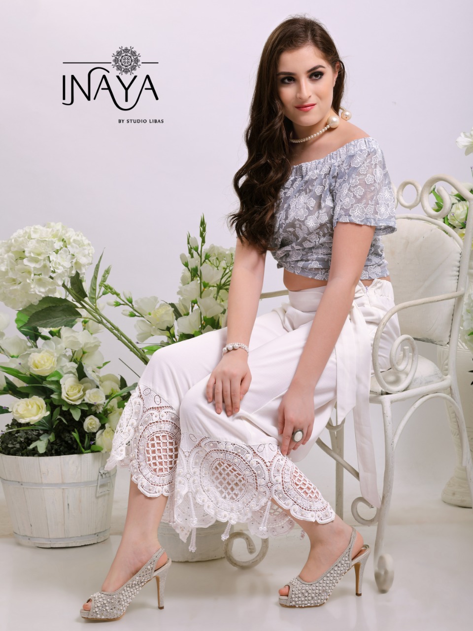 Inaya by studio libas hot n superb culottes pants catalogue from surat wholesaler