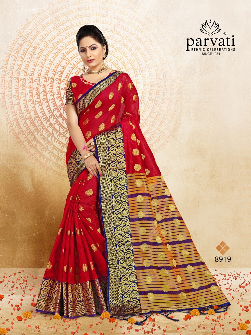 Parvati fabrics silk fusion vol 8 silk saree catalogue from surat wholesaler