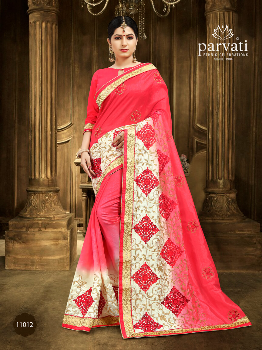 Parvati fabrics zoya silk saree catalogue from surat wholesaler