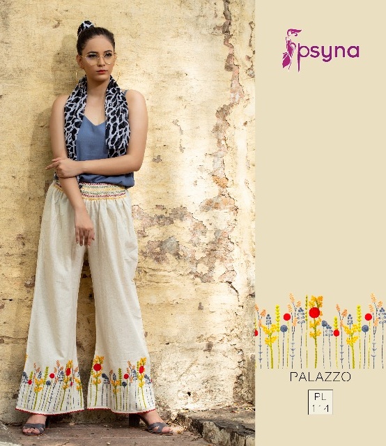 Psyna pallazo vol 11 cotton flex embroidered Pallazo Catalogue wholesale supplier surat