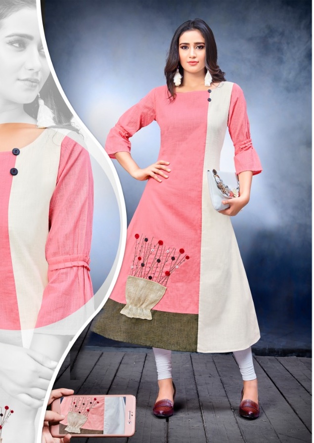 So & me designer Nakashi cotton kurti catalogue from surat wholesaler