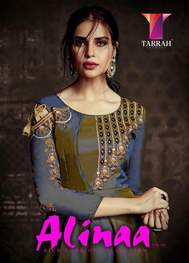 Tarrah fashion Alinaa vol 2 party wear designer long readymade dress catalogue in wholesale price surat