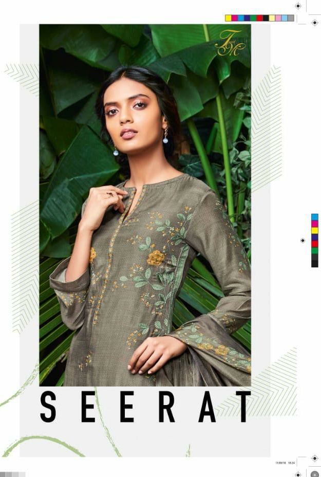 T&M designer Seerat raw silk straight Salwar Suit Catalogue in wholesale supplier
