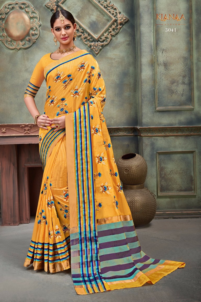 Kianaa Banaras designer handloom silk saree catalogue at best price surat