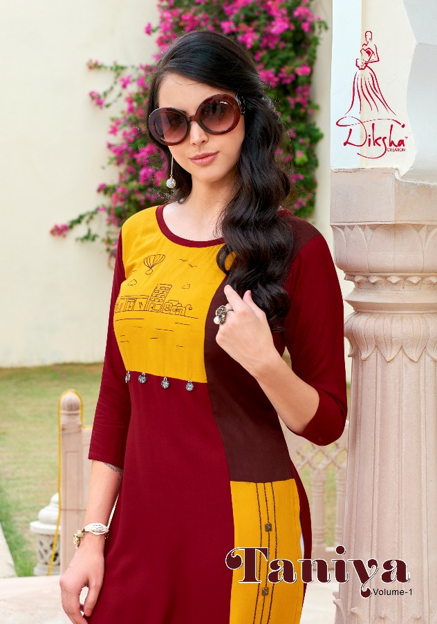 Diksha fashion Taniya vol 1 daily wear rayon kurtis catalogue wholesale price
