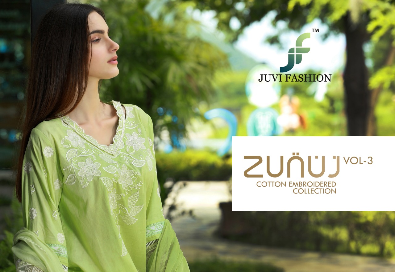 Juvi fashion zunuj vol 3 pakistani salwaar suit Catalogue from surat wholesaler