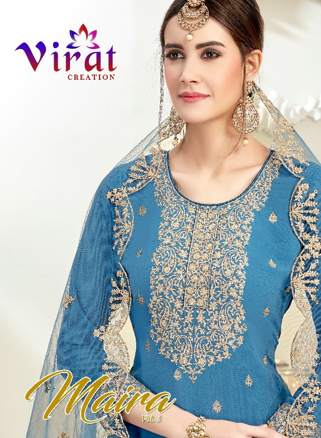 Virat creation Maira vol 3 sharara salwar suit collection in wholesale