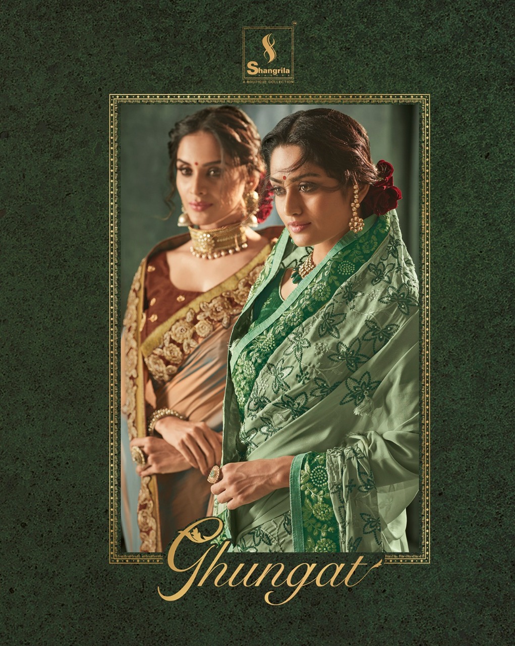 Shangrila designer Ghungat Designer fancy saree Catalog in wholesale price