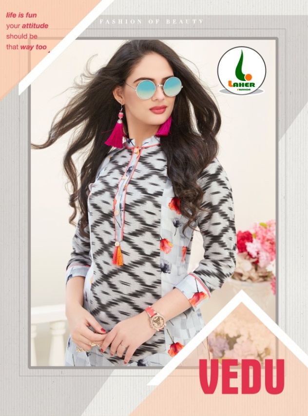 Laher fashion vedu rayon kurti catalogue from surat wholesaler