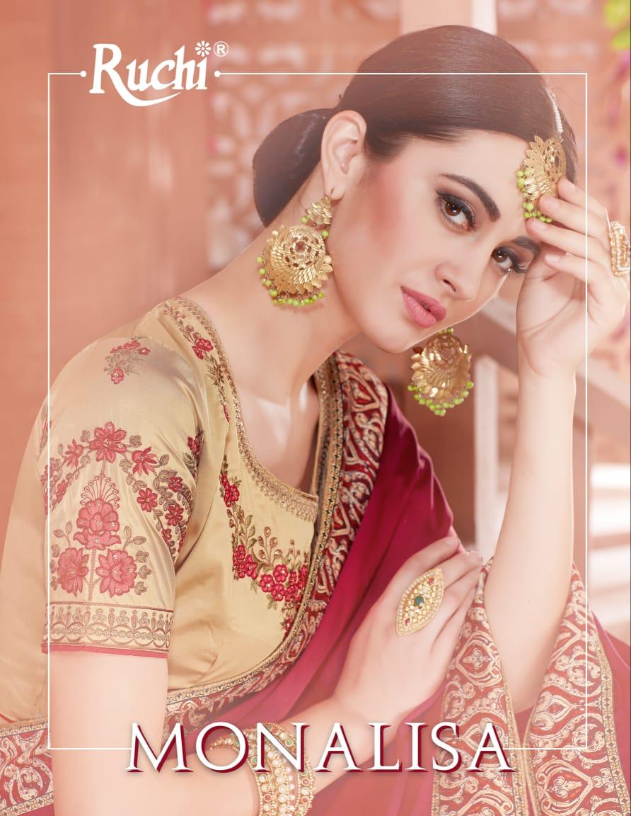 Ruchi saree Monalisa designer fancy saree catalogue in wholesale price
