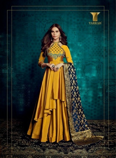 Tarrah fashion 1004 colours designer readymade gown collection in wholesale price