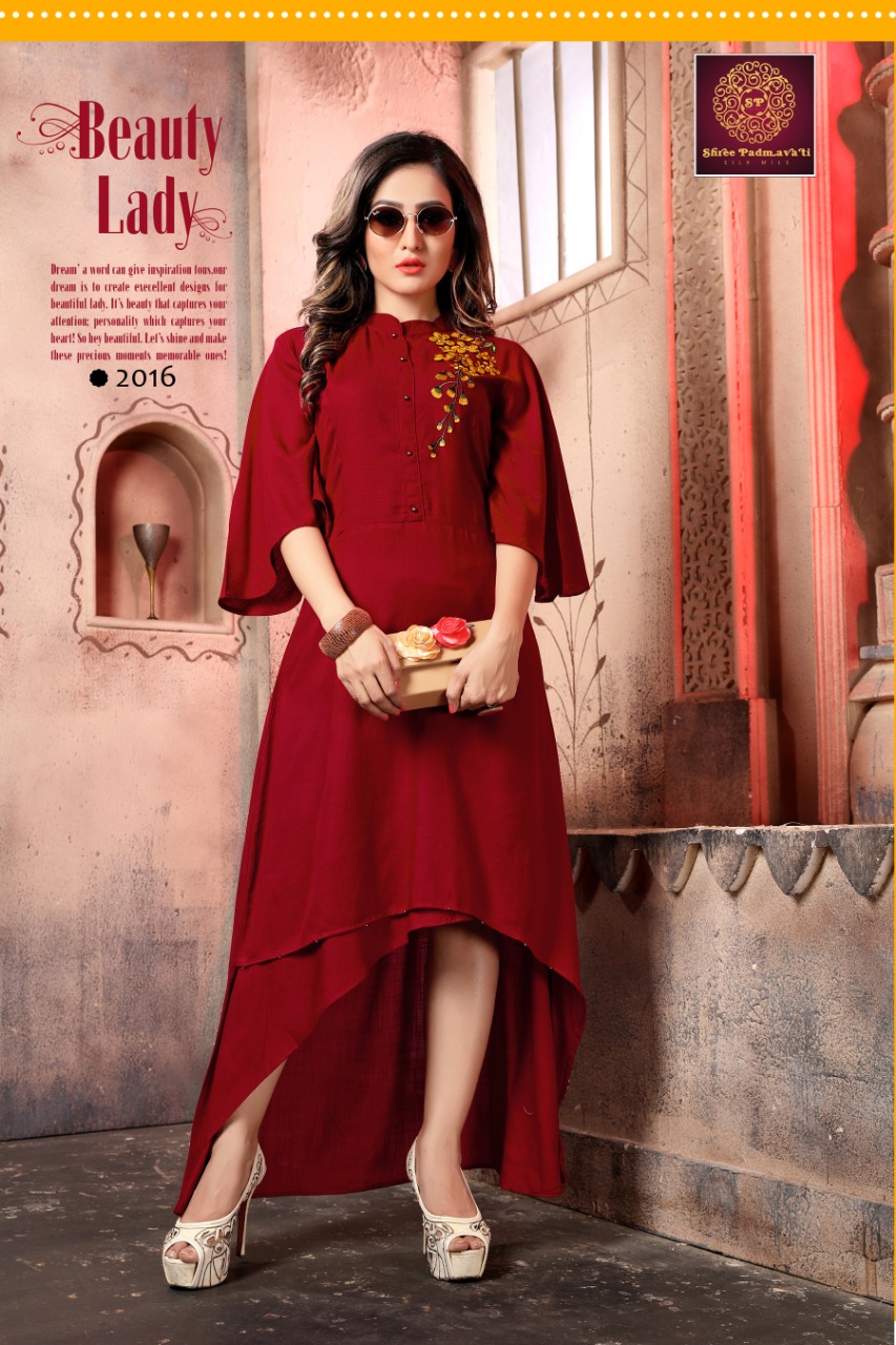 Shree padmavati silk mills libaaz vol 2 gown style rayon kurti catalogue from surat wholesaler best price