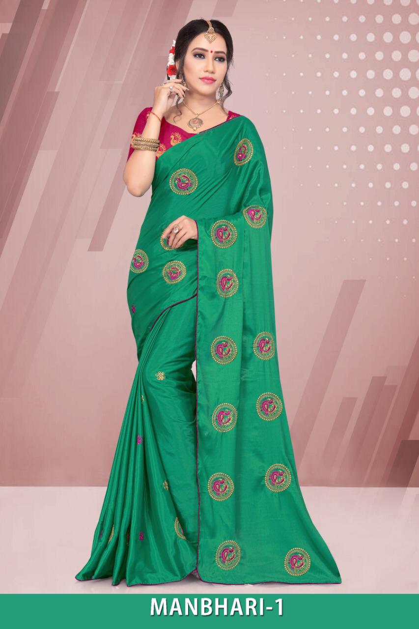 Right one manbhari vol 1 Fancy silk saree catalogue in wholesale price