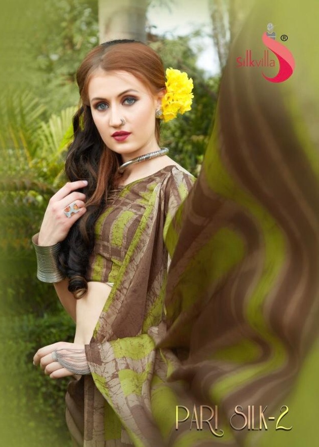 Silkvilla pari silk vol 2 party wear crepe saree Catalogue from surat dealer