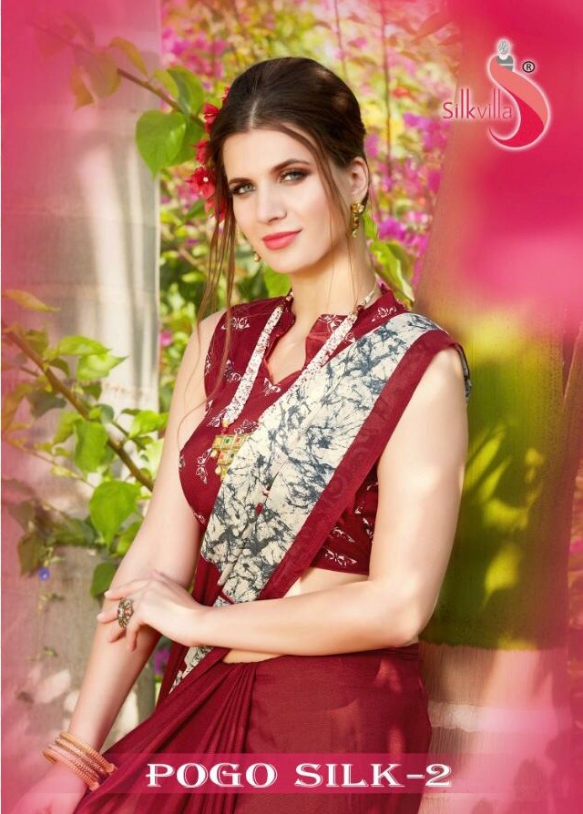 SilkVilla pogo silk Vol 2 Digital printed silk saree catalogue in wholesale price