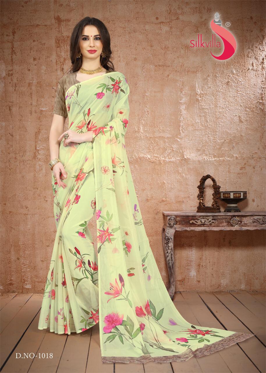 SilkVilla phulkari vol 2 digital printed silk saree catalogue supplier Surat best rate