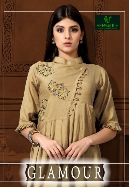 Versatile Glamour fancy hand work Linen kurti catalogue wholesale price india