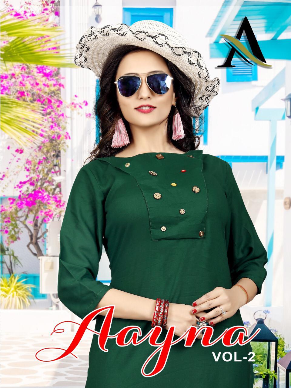 Aayna vol 2 fancy rayon kurti catalogue surat supplier