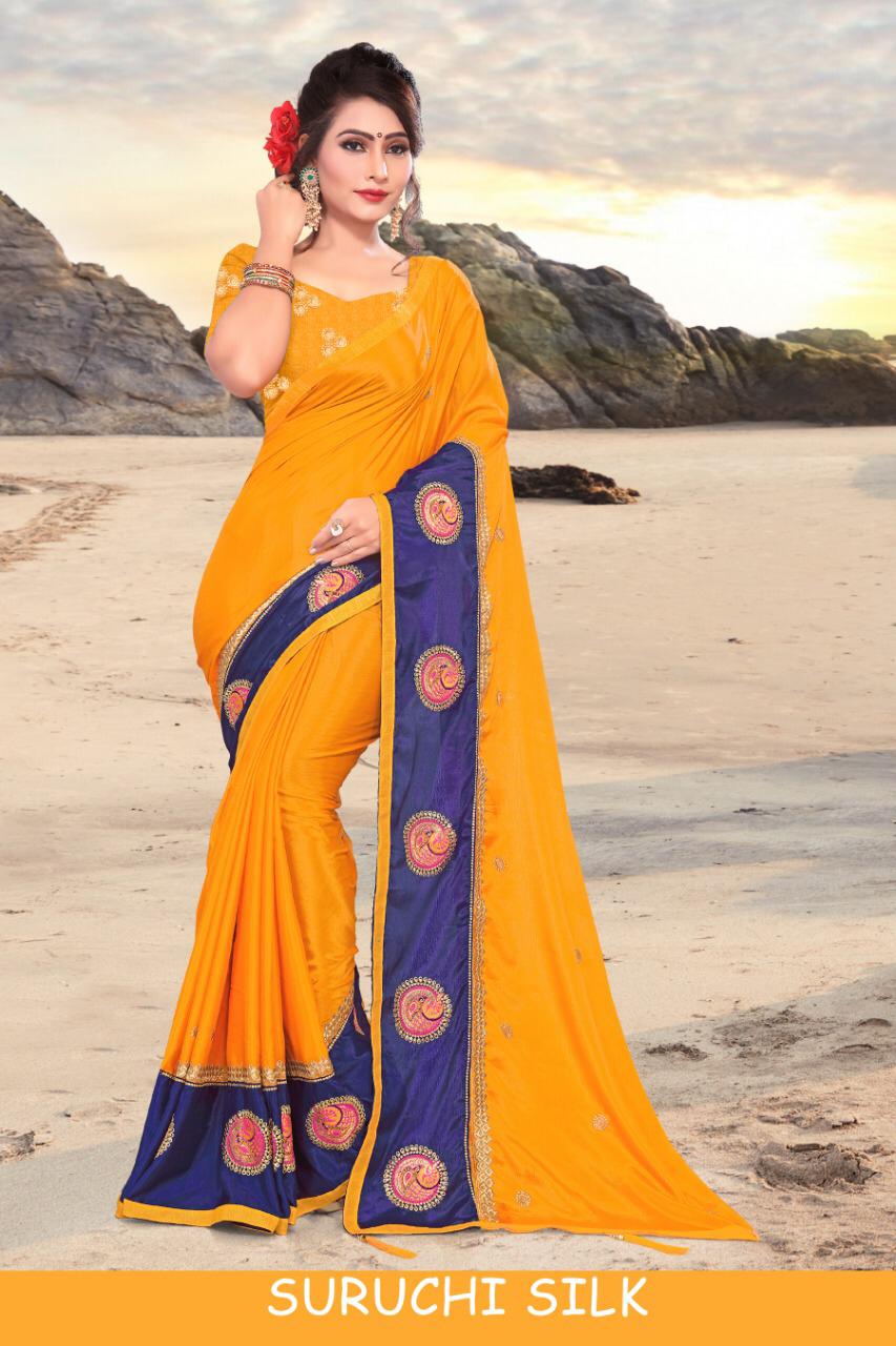 Right one suruchi silk stylish saree collection 2019 catalogue wholesaler surat